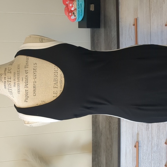 after everything and that little black dress Bar III Short Sleeve Fit Flare Dress – USAFashion main image 1